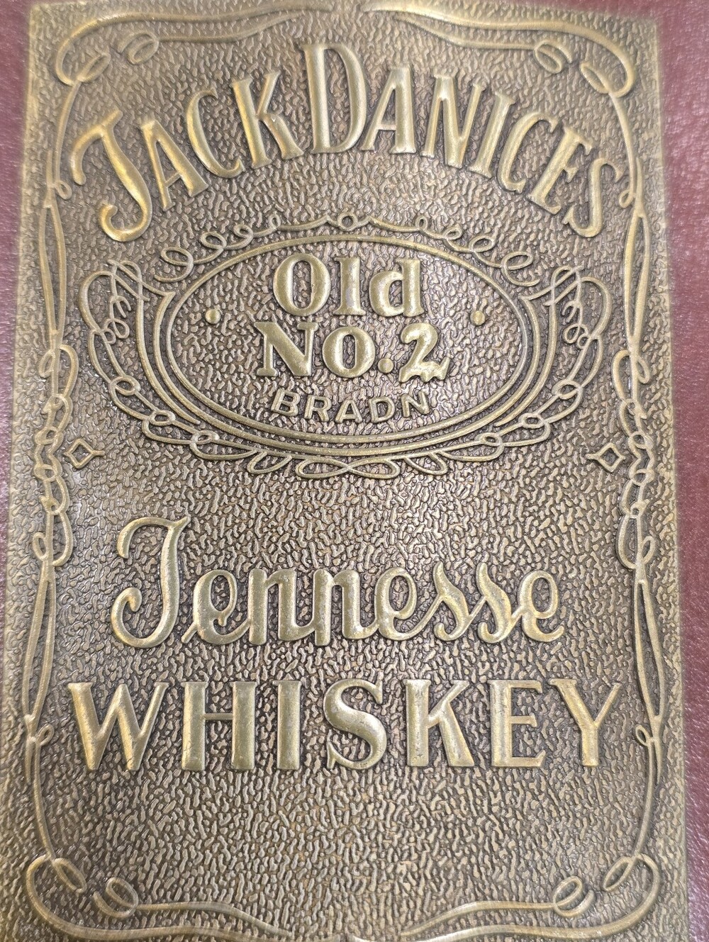 Jack Daniels Hip Flask Cognac Leather Over Stainless 8oz New - Picture 8 of 8
